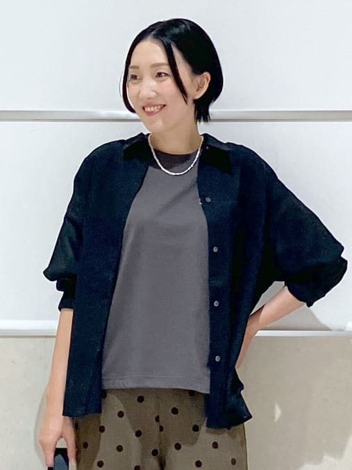 eriko さんの「Dessin｜【洗える】オーガニックコットンフレンチスリーブ」を使ったコーディネート