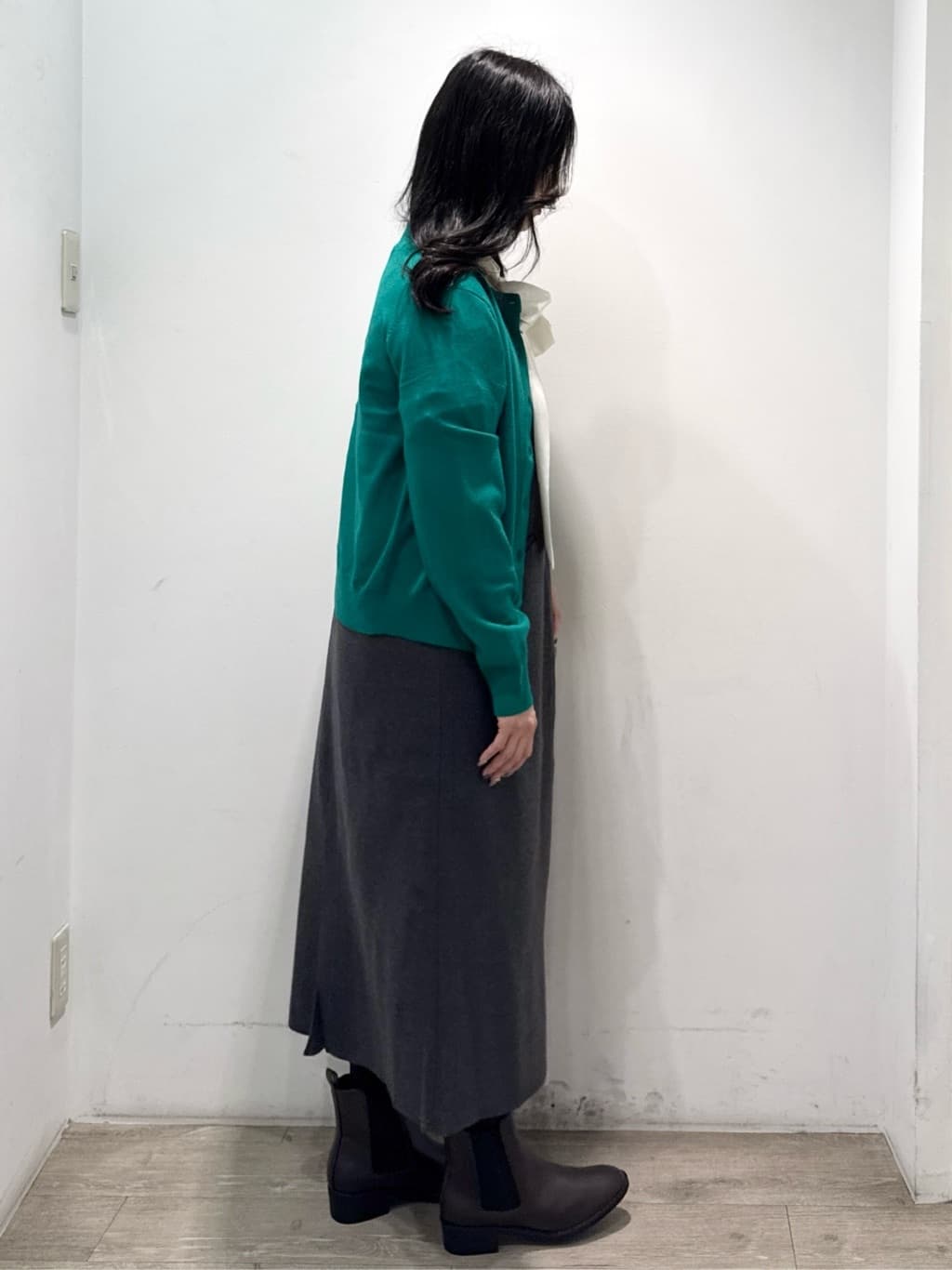 yuicciさんの「OPAQUE.CLIP｜ウールライクジャンパードレス【洗濯機洗い可】」を使ったコーディネート