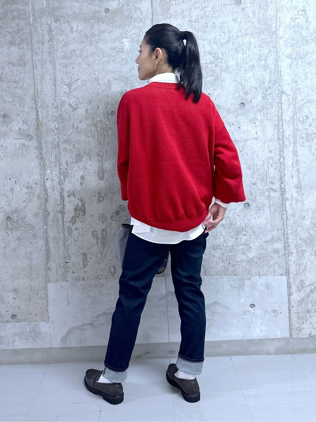 kumiさんの「Dessin｜【洗える】Dサガラ刺繍ワッペン付きニット」を使ったコーディネート