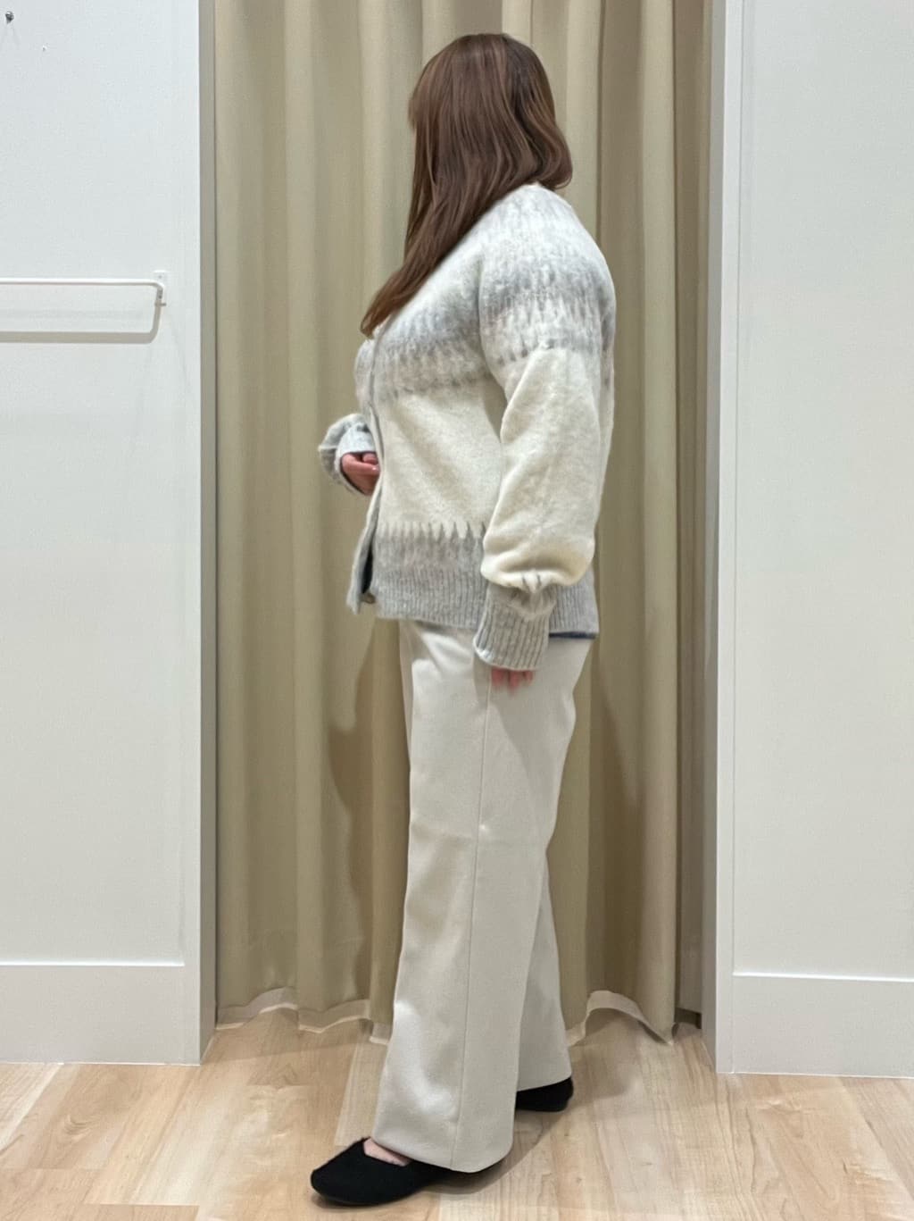 たまさんの「grove｜【洗える/あったか】美シルエットなマリンワイドパンツ」を使ったコーディネート