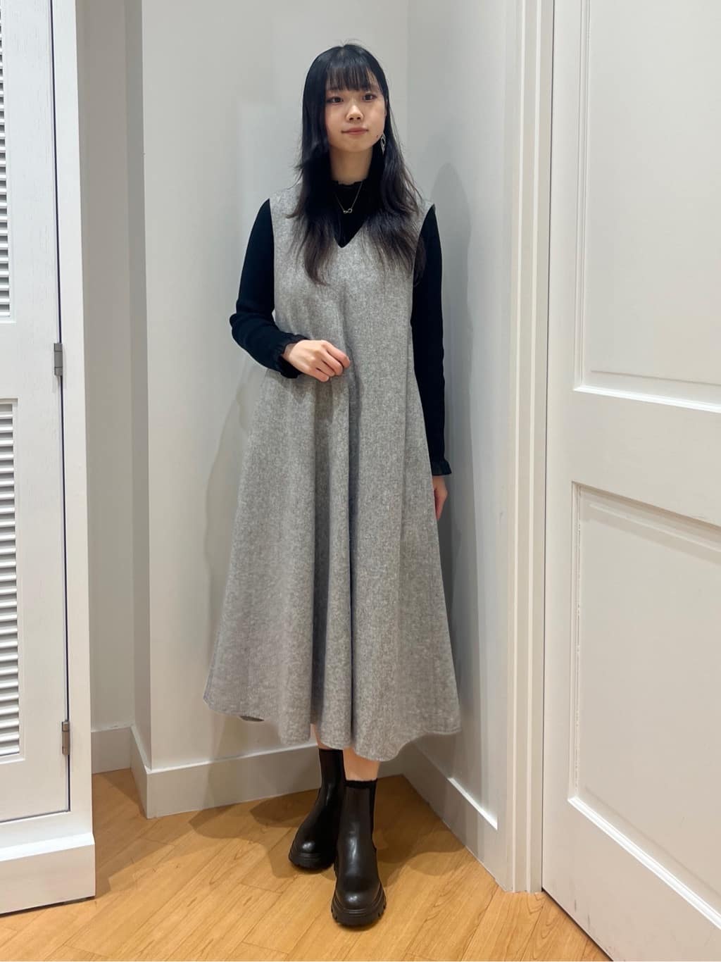 SAKIさんの「Dessin｜【撥水・2WAY】ミュラーダウンコートミドル丈」を使ったコーディネート