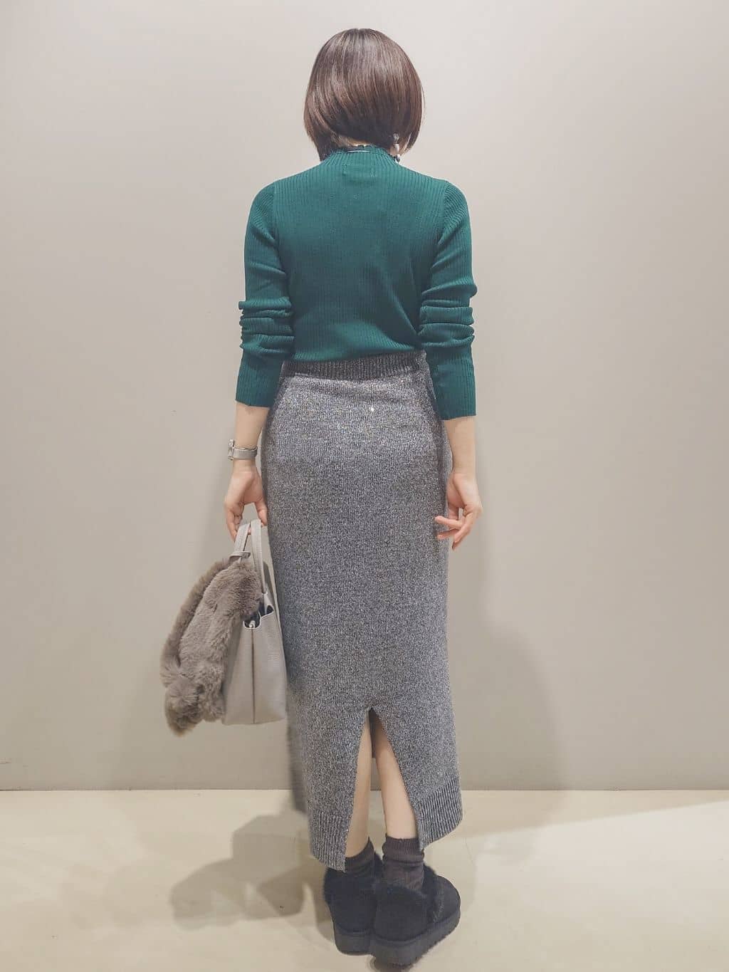 me：)さんの「OPAQUE.CLIP｜ハイネックリブニット【洗濯機OK】」を使ったコーディネート