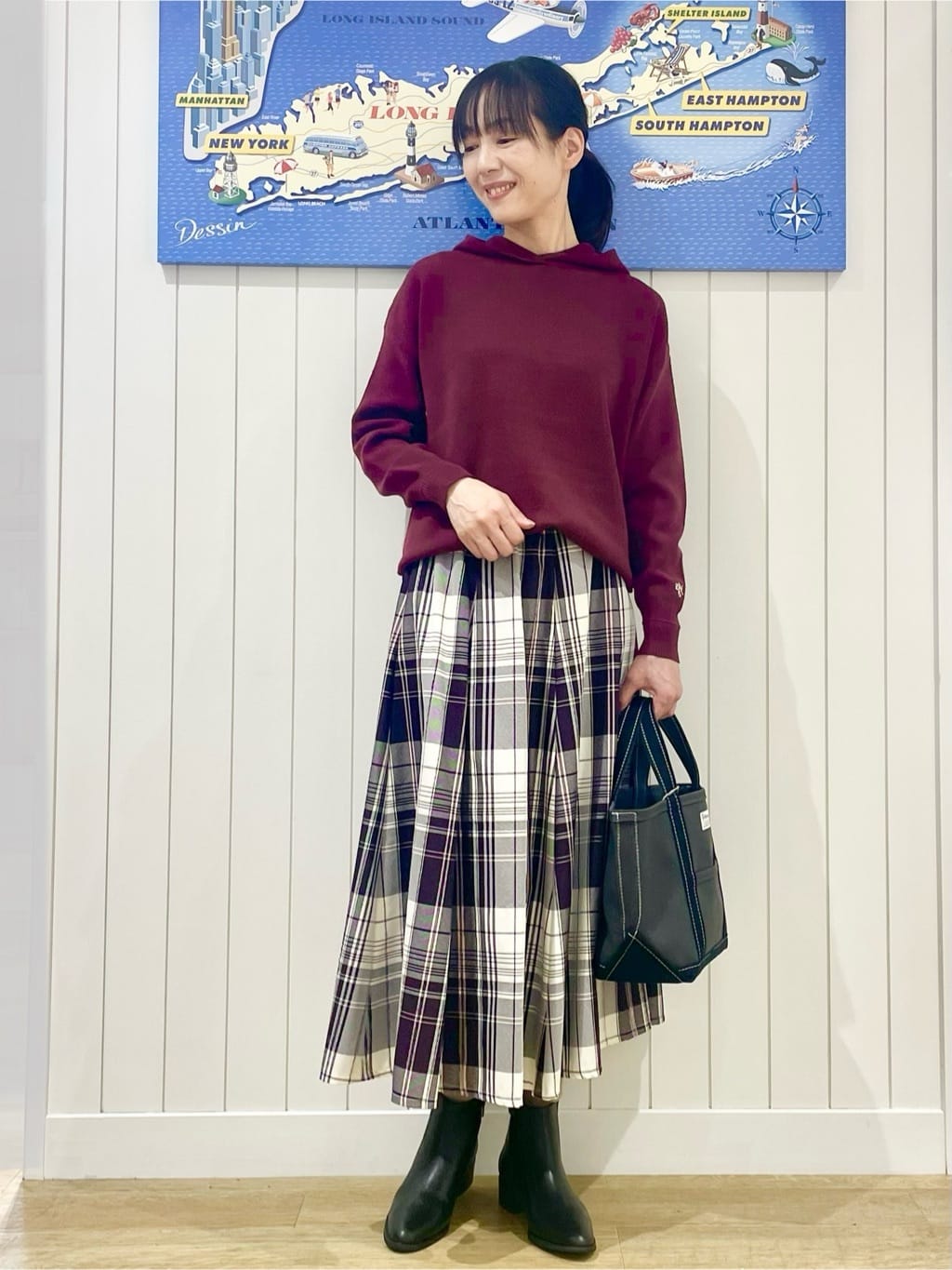 uwatokoさんの「Dessin｜【洗える／体型カバー】ちょうどいいニットパーカ」を使ったコーディネート