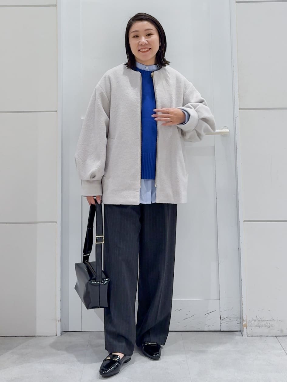 yuka.aさんの「OPAQUE.CLIP｜バンドカラーシャツ【洗濯機OK】」を使ったコーディネート