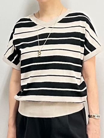 みなこさんの「UNTITLED｜【アンサンブル可/薄手】ベーシッククルーネックカーディガン」を使ったコーディネート