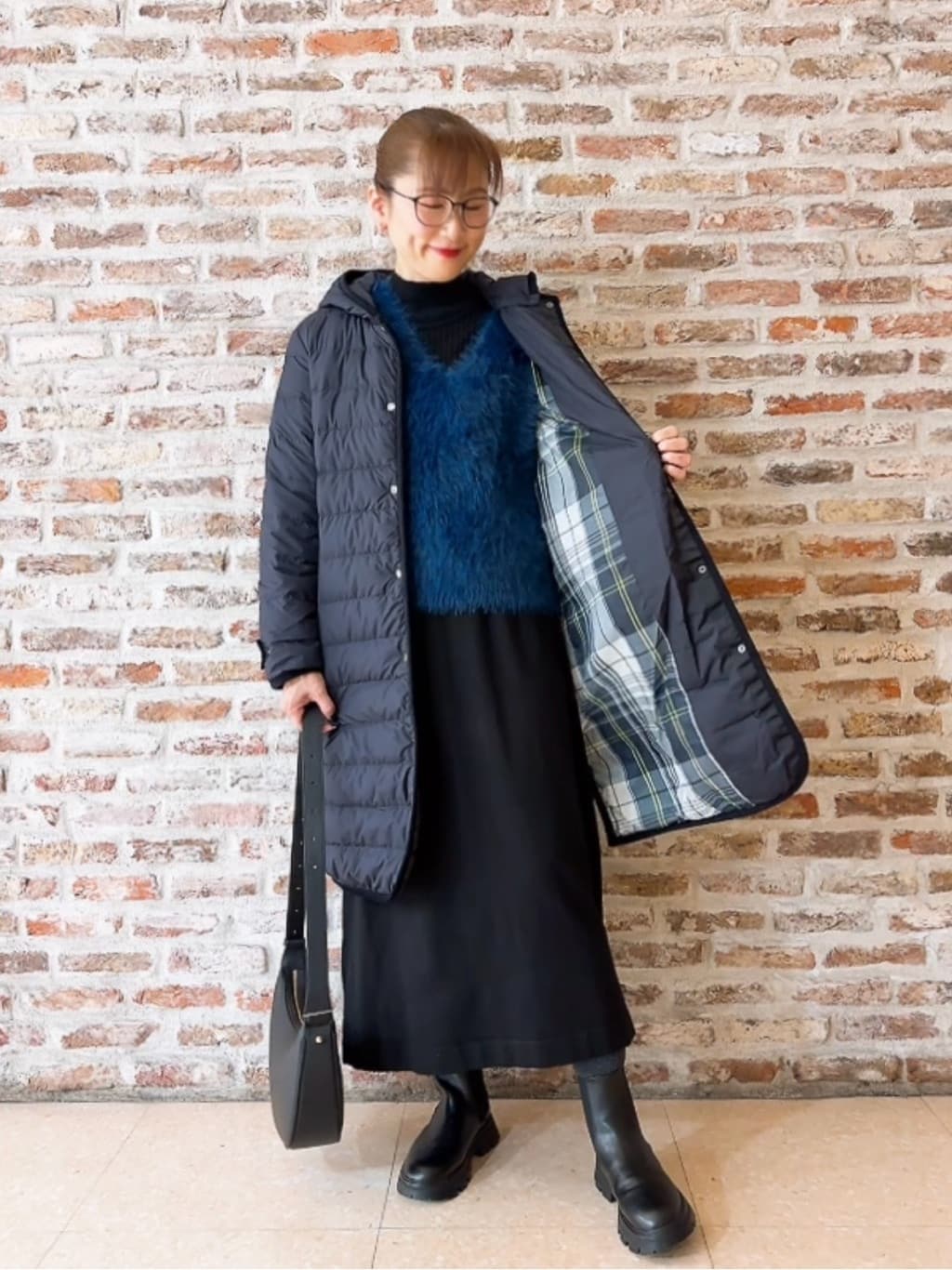 Yasucoさんの「Dessin｜【撥水・2WAY】ミュラーダウンコートロング丈」を使ったコーディネート