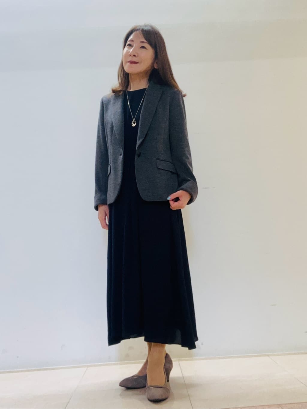 kurodaさんの「Reflect｜【吸水速乾／防しわ】シルキープリーツワンピース」を使ったコーディネート