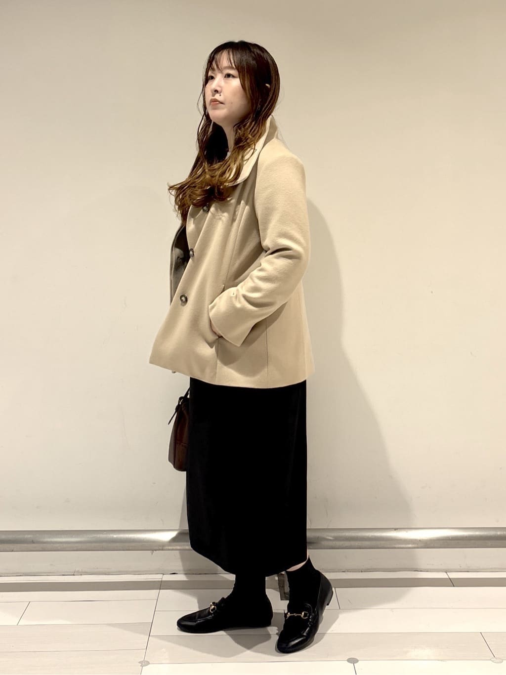 nakamuraさんの「Reflect｜【SS-4Lサイズ／衿が顔に当たらない◎】スタンドネックミドルコート」を使ったコーディネート