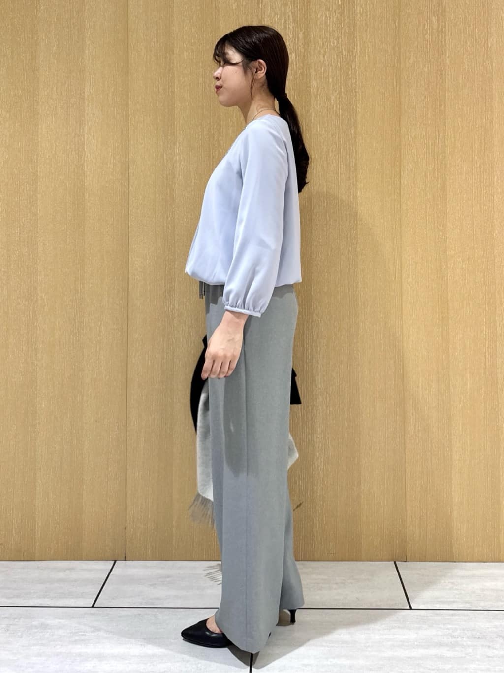 nanaさんの「UNTITLED｜【洗える/ワイド/ウエストゴム】ストレッチドロストパンツ」を使ったコーディネート