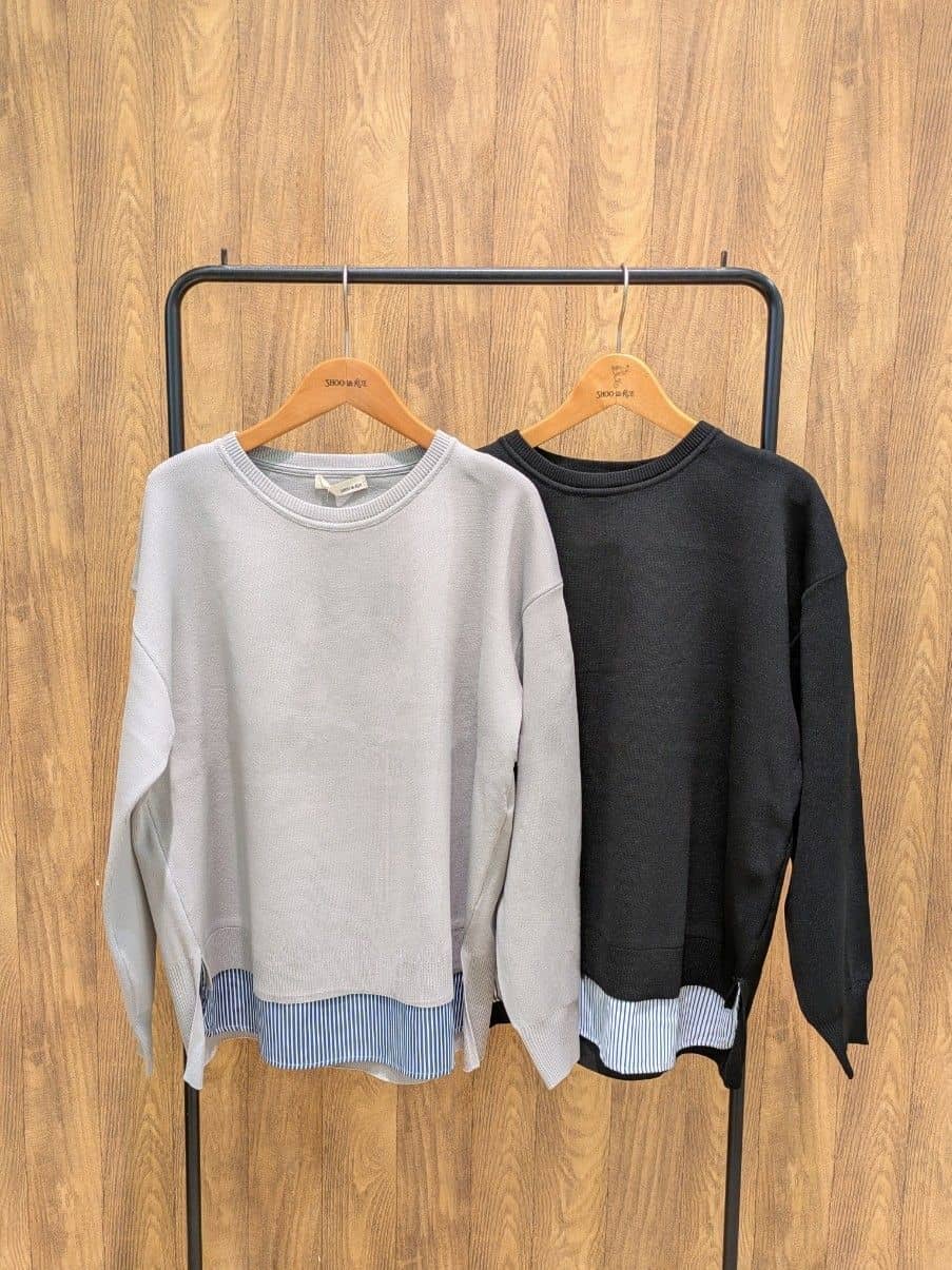 mikaさんの「SHOO･LA･RUE｜【S-LL/洗える】一枚で簡単こなれ見え スポンディッシュ 裾レイヤード風ニット【CIRCRIC】」を使ったコーディネート