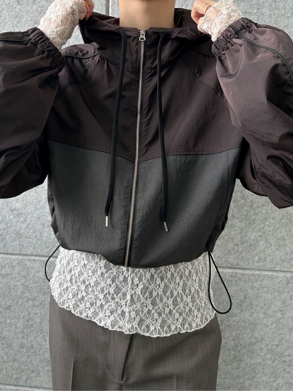 harunaさんの「CODE A｜urban light crop blouson」を使ったコーディネート