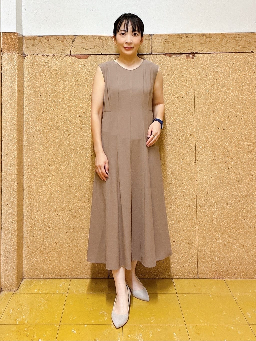 hattoriさんの「INDIVI｜【UVケア】モノグラム ボウタイデザインブラウス」を使ったコーディネート