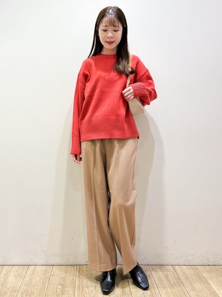 ayaさんの「index｜【2WAY】オイル調合皮チェーンハンドルムーンミドルバッグ」を使ったコーディネート