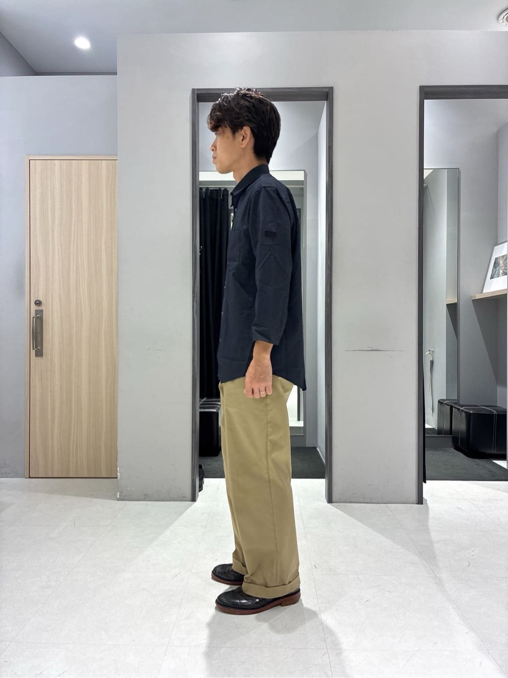 わいずみさんの「TAKEO KIKUCHI｜【COOL CITY WEAR】DotAir（R）サッカー シャツ」を使ったコーディネート