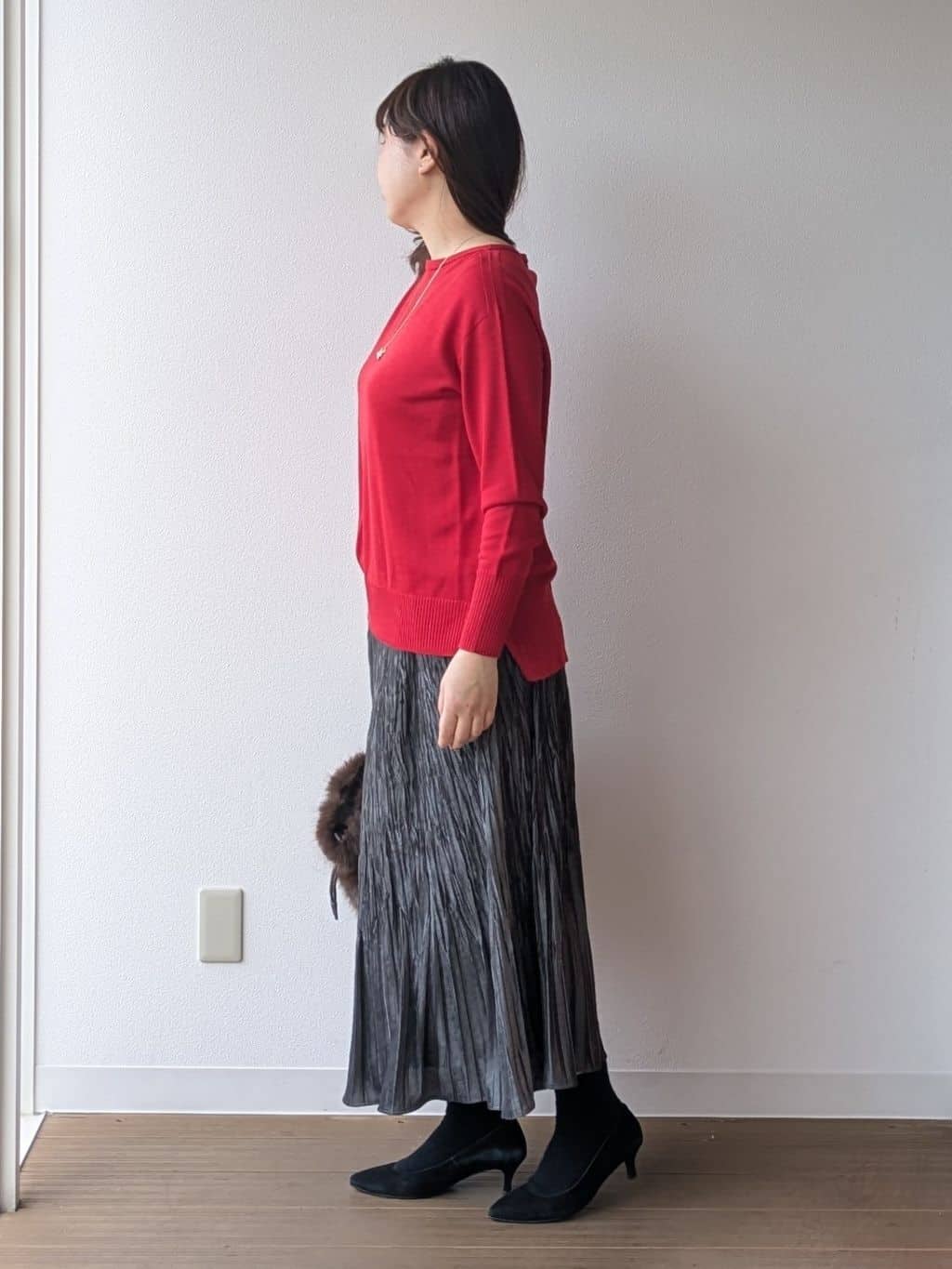 なみきさんの「UNTITLED｜【8色展開/体型カバー】魅せるタイムレスニット」を使ったコーディネート