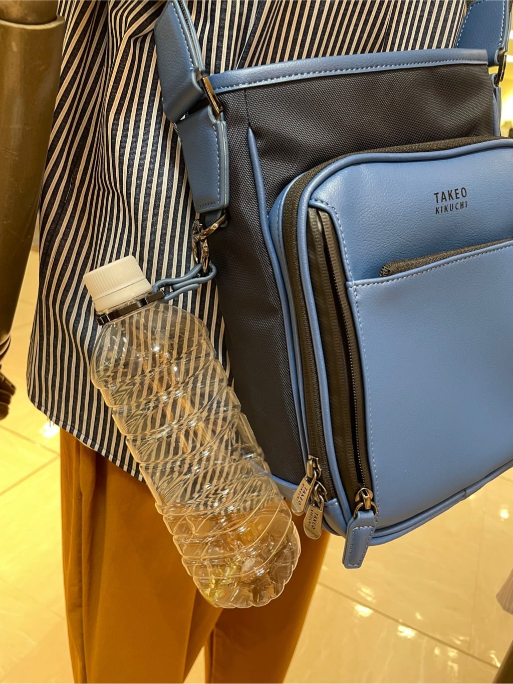 なおさんの「TAKEO KIKUCHI｜【COOL CITY WEAR】ストライプジャージ ボタンダウンシャツ /接触冷感」を使ったコーディネート