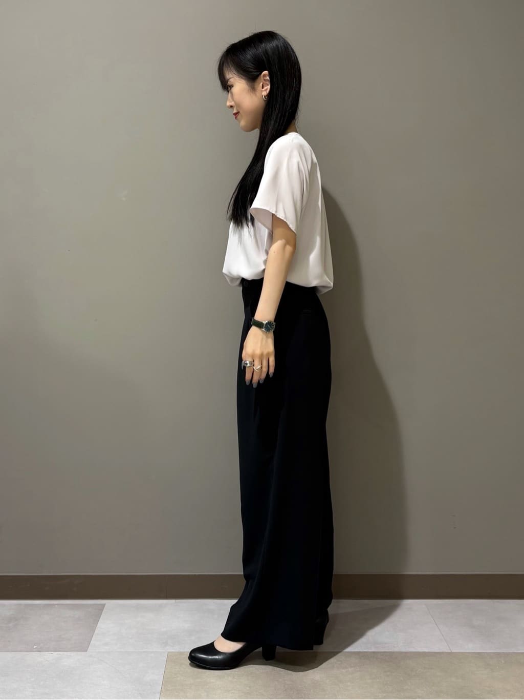 KEIKOさんの「INDIVI｜【洗える／セットアップ可能】凹凸ストレッチ素材ダブルジャケット」を使ったコーディネート