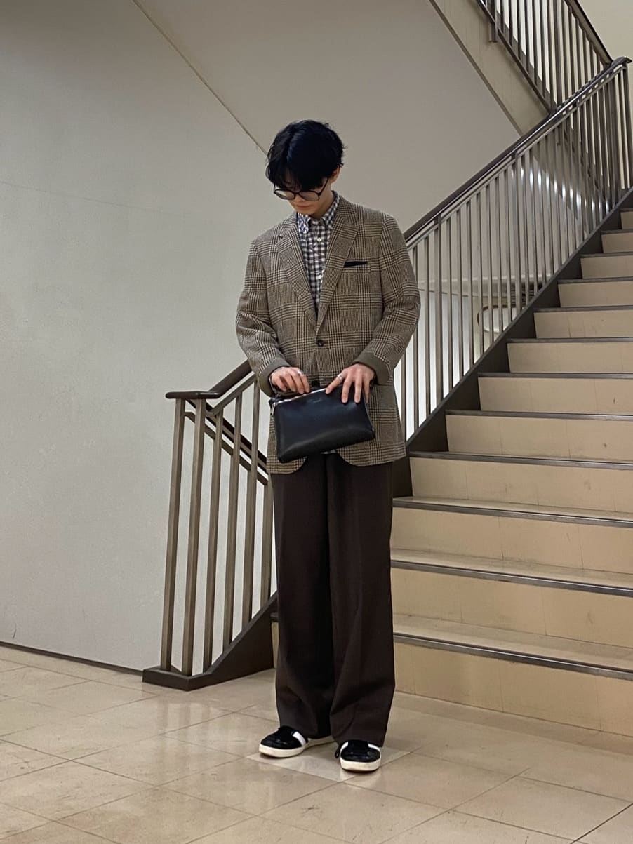 キムラさんの「TAKEO KIKUCHI｜チェックボーラーガーゼシャツ」を使ったコーディネート