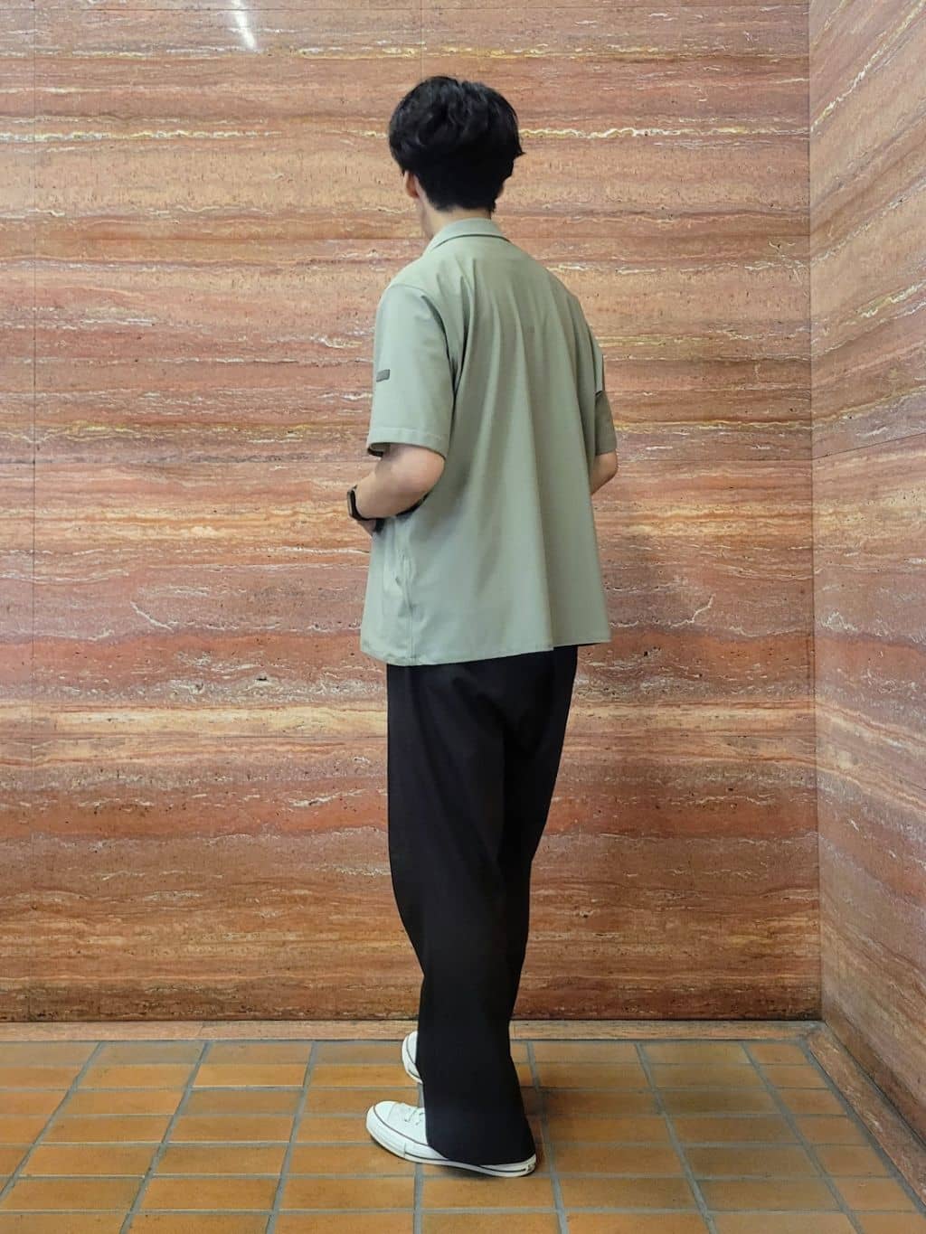 piroyaさんの「TAKEO KIKUCHI｜【COOL CITY WEAR】エアートール オープンカラーシャツ /接触冷感・通気性」を使ったコーディネート