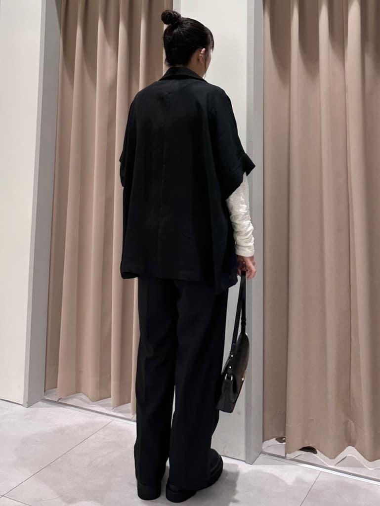 cottonさんの「THE SHOP TK｜ドルマン半袖ジャケット【洗える】」を使ったコーディネート