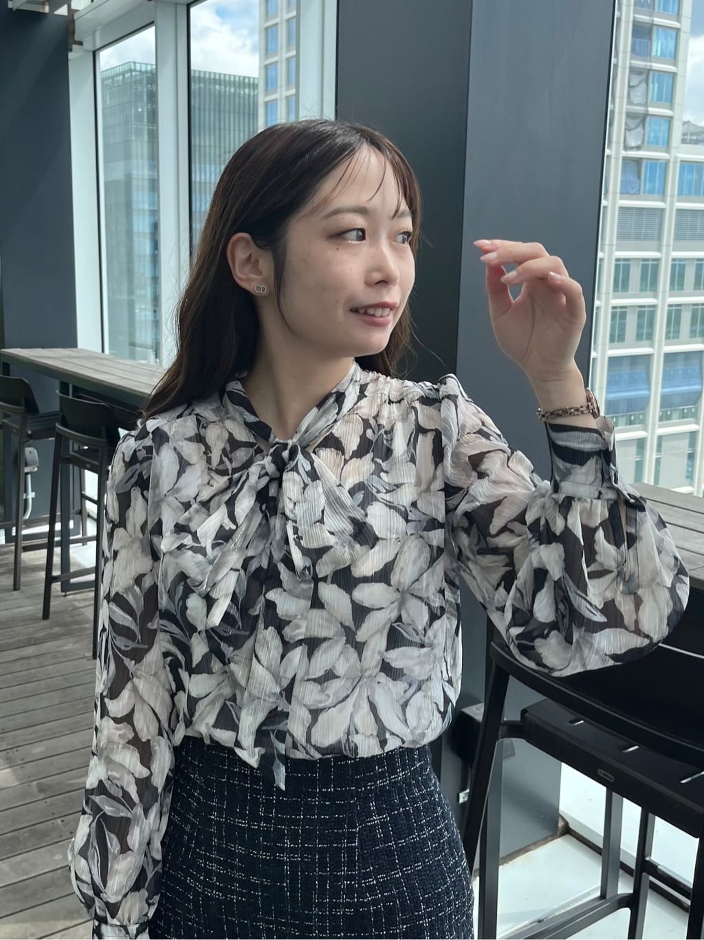 Saekoさんの「COUP DE CHANCE｜【日本製】ツイードタイトスカート」を使ったコーディネート
