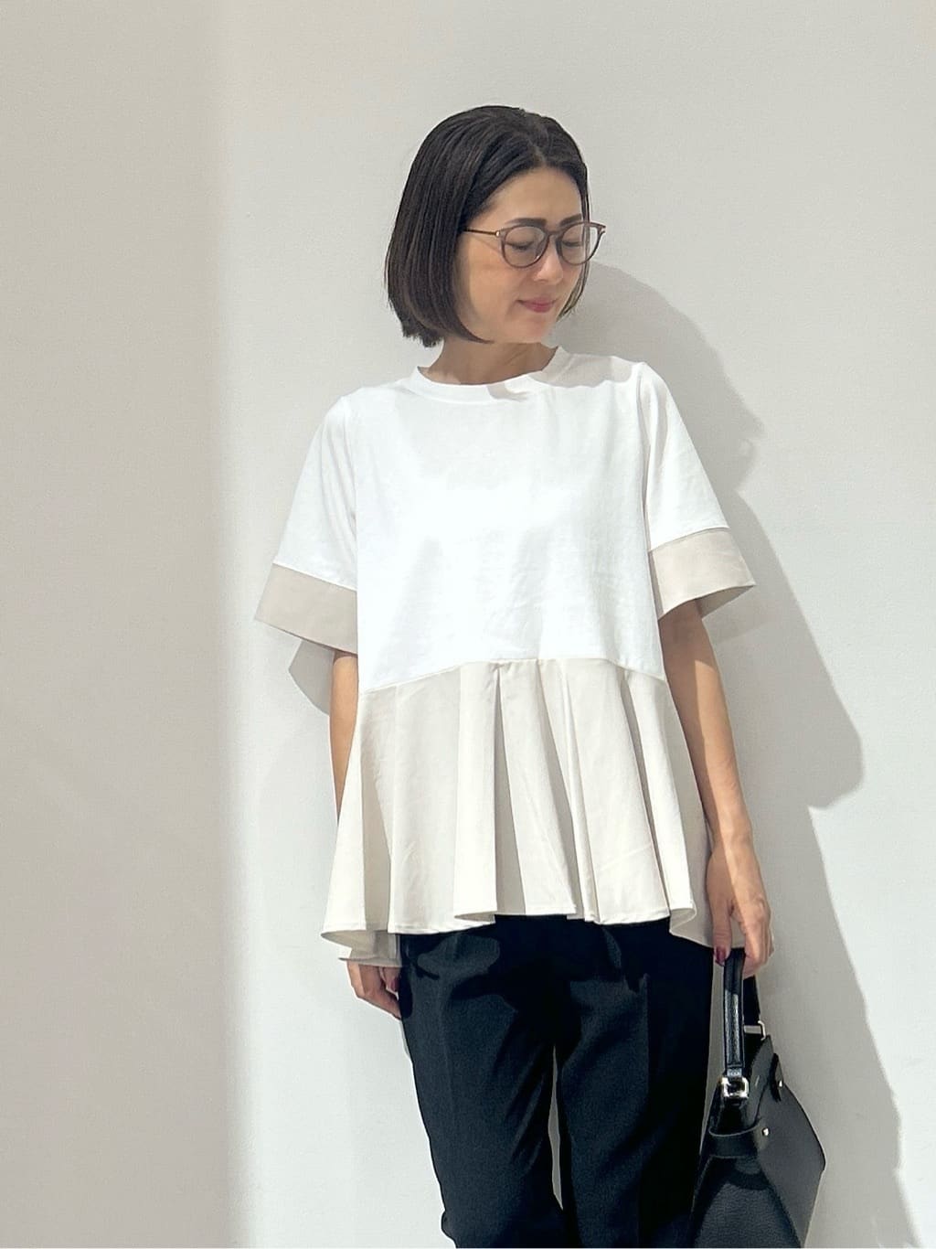 NAKAさんの「OPAQUE.CLIP｜美脚イージーテーパードパンツ【防シワ／洗濯機洗い可／抗ピル／ストレッチ】《丈が選べる／SS-LLサイ」を使ったコーディネート