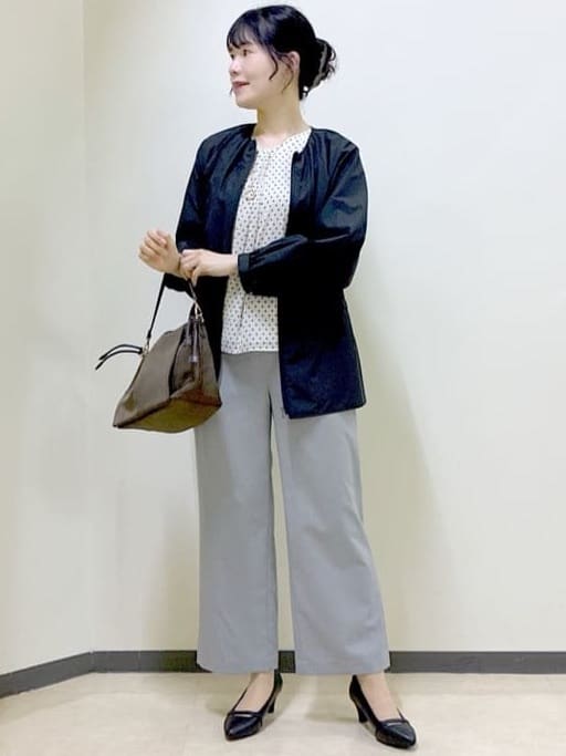  beni_gingerさんの「Reflect｜【マシンウォッシュ可／セットアップ可】コツキ柄プリントブラウス」を使ったコーディネート