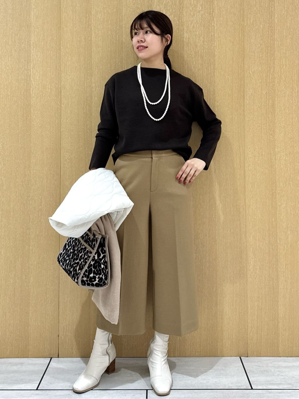 nanaさんの「UNTITLED｜【洗える】モックネックミラノリブニット」を使ったコーディネート