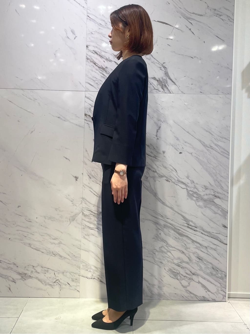 amiさんの「COUP DE CHANCE｜【手洗い可／日本製】センタープレス ストレートパンツ」を使ったコーディネート