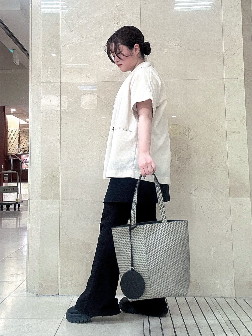 mさんの「HIROKO HAYASHI｜OTTICA（オッティカ）トートバッグM」を使ったコーディネート
