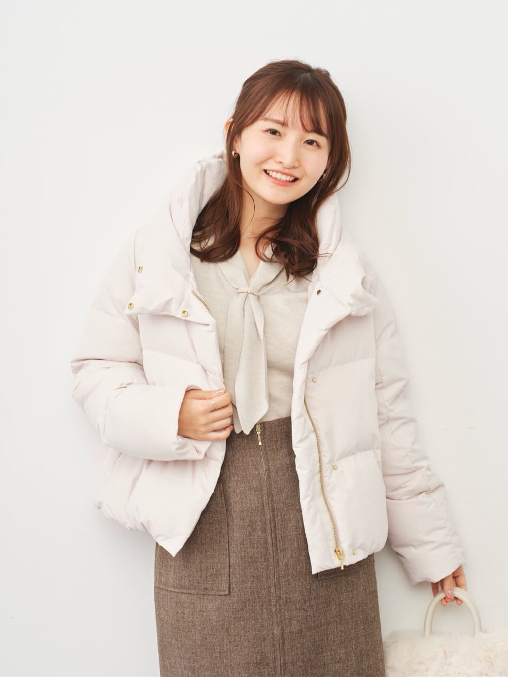 みさかさんの「index｜KAWADAダウンショートコート【撥水／洗濯機OK／静電気防止裏地】《XS～LL》」を使ったコーディネート