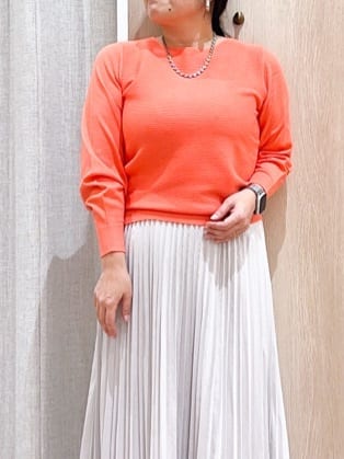 naoさんの「grove｜【最終お値下げ！】ガーターボートネックプルオーバー【洗える/毛玉軽減】」を使ったコーディネート