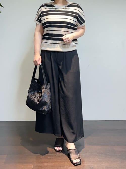 Asamiさんの「UNTITLED｜【ステンレス】カーヴィプレートショートネックレス」を使ったコーディネート