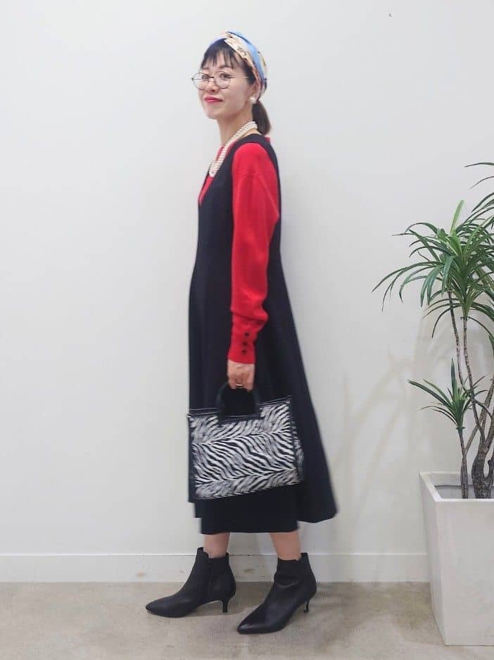 MUTSUKOさんの「UNTITLED｜【アンサンブル可/洗える】ウールミラノリブニット」を使ったコーディネート