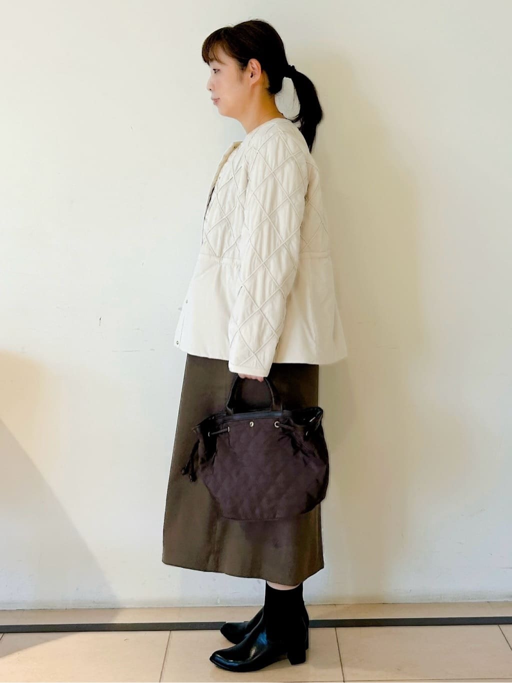 ひーさんの「Reflect｜【気軽な羽織に◎】中綿キルティングショートコート」を使ったコーディネート