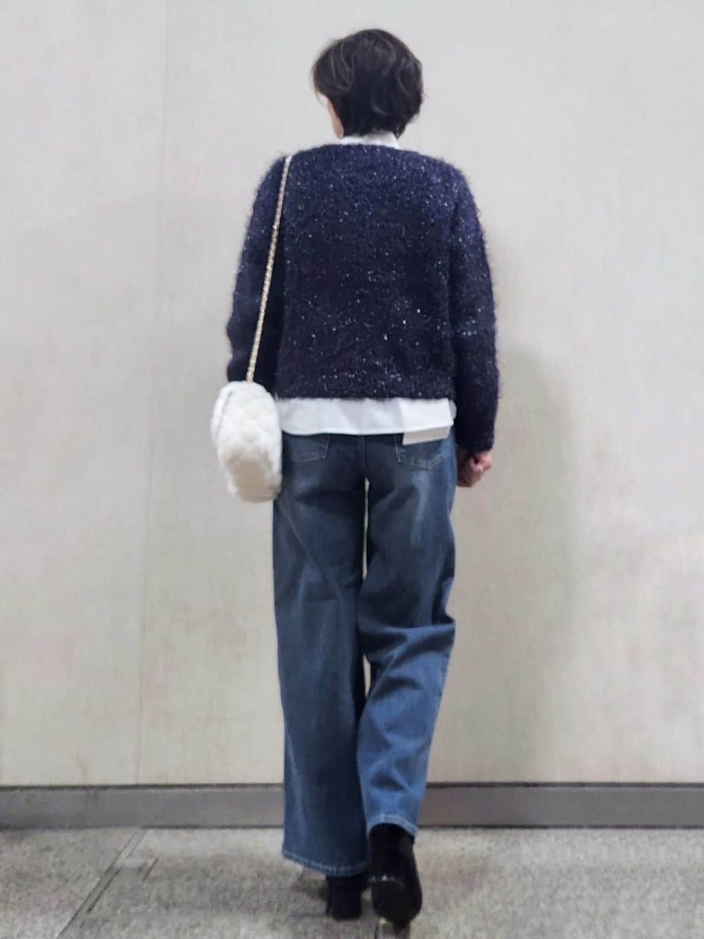 milkyさんの「OPAQUE.CLIP｜シャギーラメニット【洗濯機OK】」を使ったコーディネート