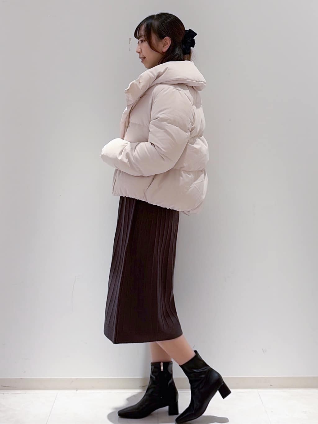 yurinaさんの「index｜ラメフェザープルオーバーセット ニットワンピース【洗濯機OK】《XS～LL》」を使ったコーディネート