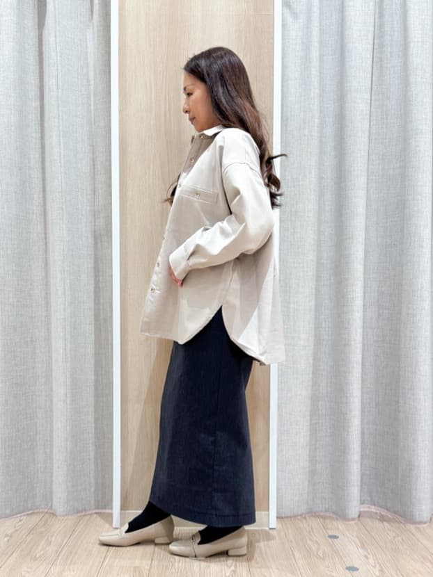 sachiさんの「grove｜【カセット服/選べる着丈】洗濯機で洗えるオーバーシャツ」を使ったコーディネート