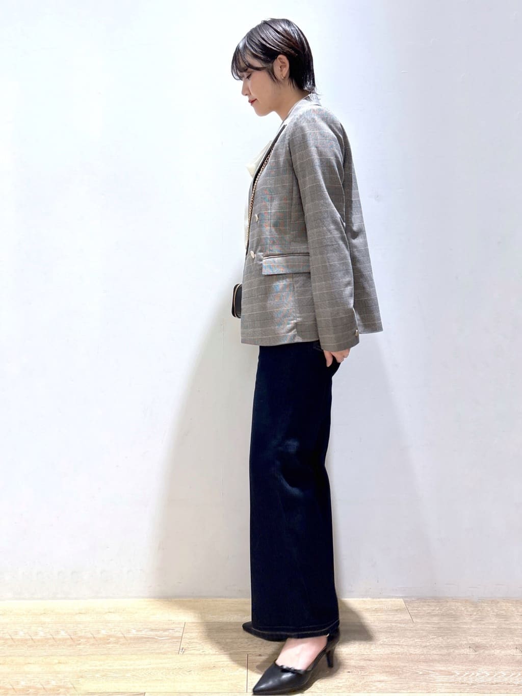 mizukiさんの「index｜アシンメトリーレイヤードボウタイブラウス【洗濯機OK／イージーアイロン／防シワ】《XS～3L》」を使ったコーディネート