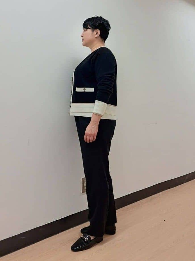 ますこさんの「UNTITLED｜【アンサンブル可/ジャケット風】ウールミラノリブカーディガン」を使ったコーディネート