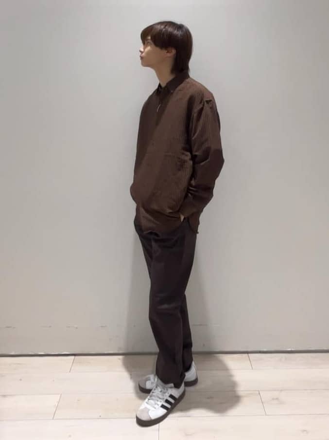 Neneさんの「THE SHOP TK｜チェック＆ストライプ アソート長袖シャツ【洗濯機OK】」を使ったコーディネート