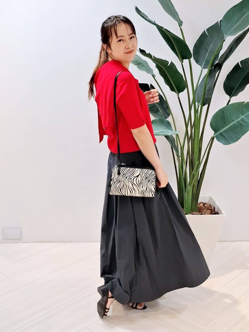 YuKaRiさんの「UNTITLED｜【アンサンブル可/薄手/洗える】5分袖クルーニット」を使ったコーディネート