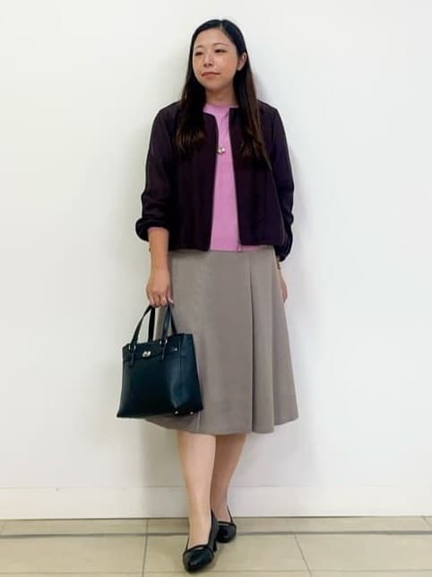 chisaさんの「Reflect｜【ライトアウター／ゆったり羽織れる／気軽な羽織りに◎】ライトブルゾン」を使ったコーディネート