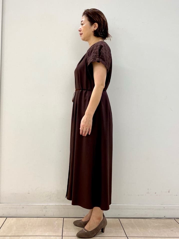 ksmさんの「Reflect｜カットワークレーススリーブワンピース」を使ったコーディネート
