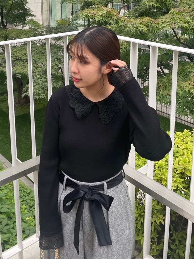 abeさんの「Couture brooch｜フェイクファーチェーンバッグ」を使ったコーディネート