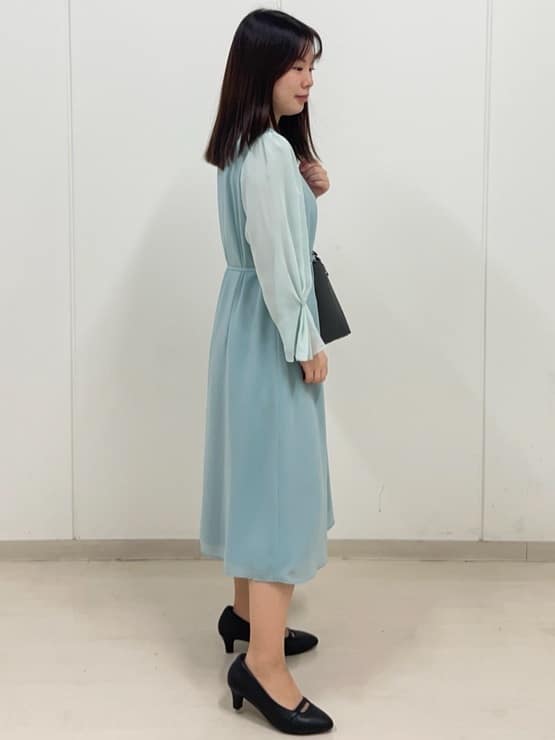 ゆうさんの「Reflect｜【SS-4Lサイズ／付属リボン】スリーブデザインジョーゼットワンピース」を使ったコーディネート