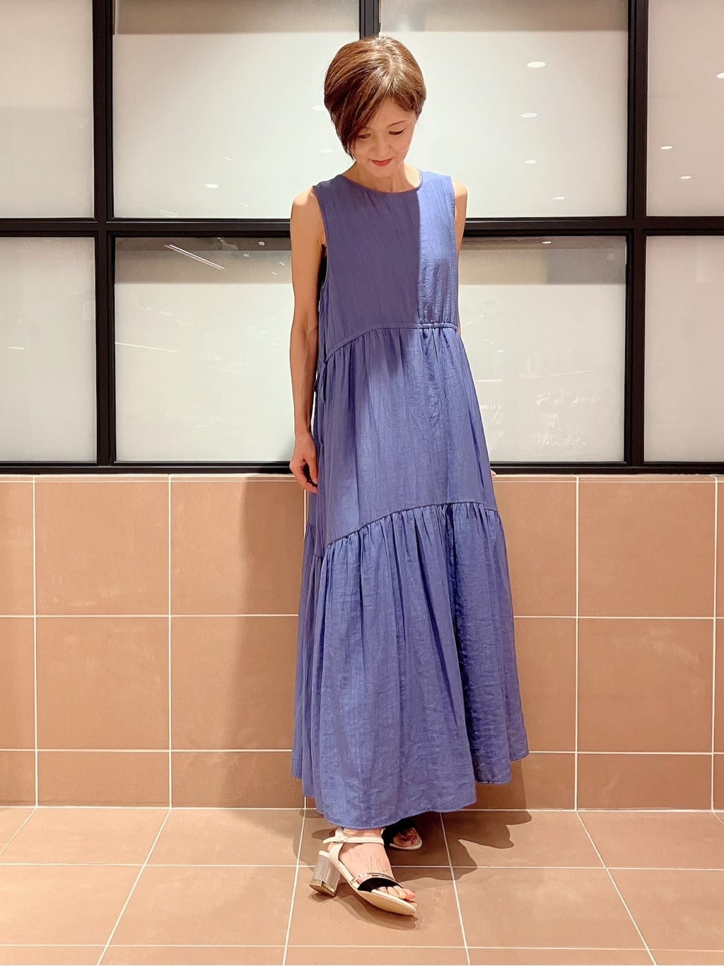 Ｋさんの「ESPERANZA｜カラーヒールサンダル」を使ったコーディネート