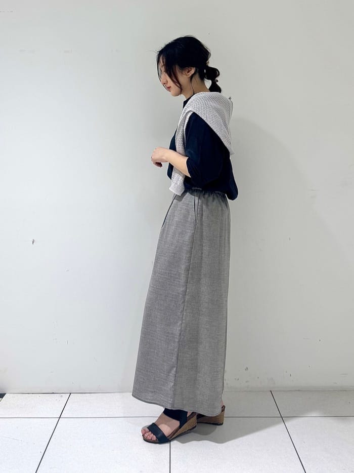 そんさんの「INDIVI｜【洗える／清涼感◎】ワイドフレアパンツ／スカーチョ」を使ったコーディネート