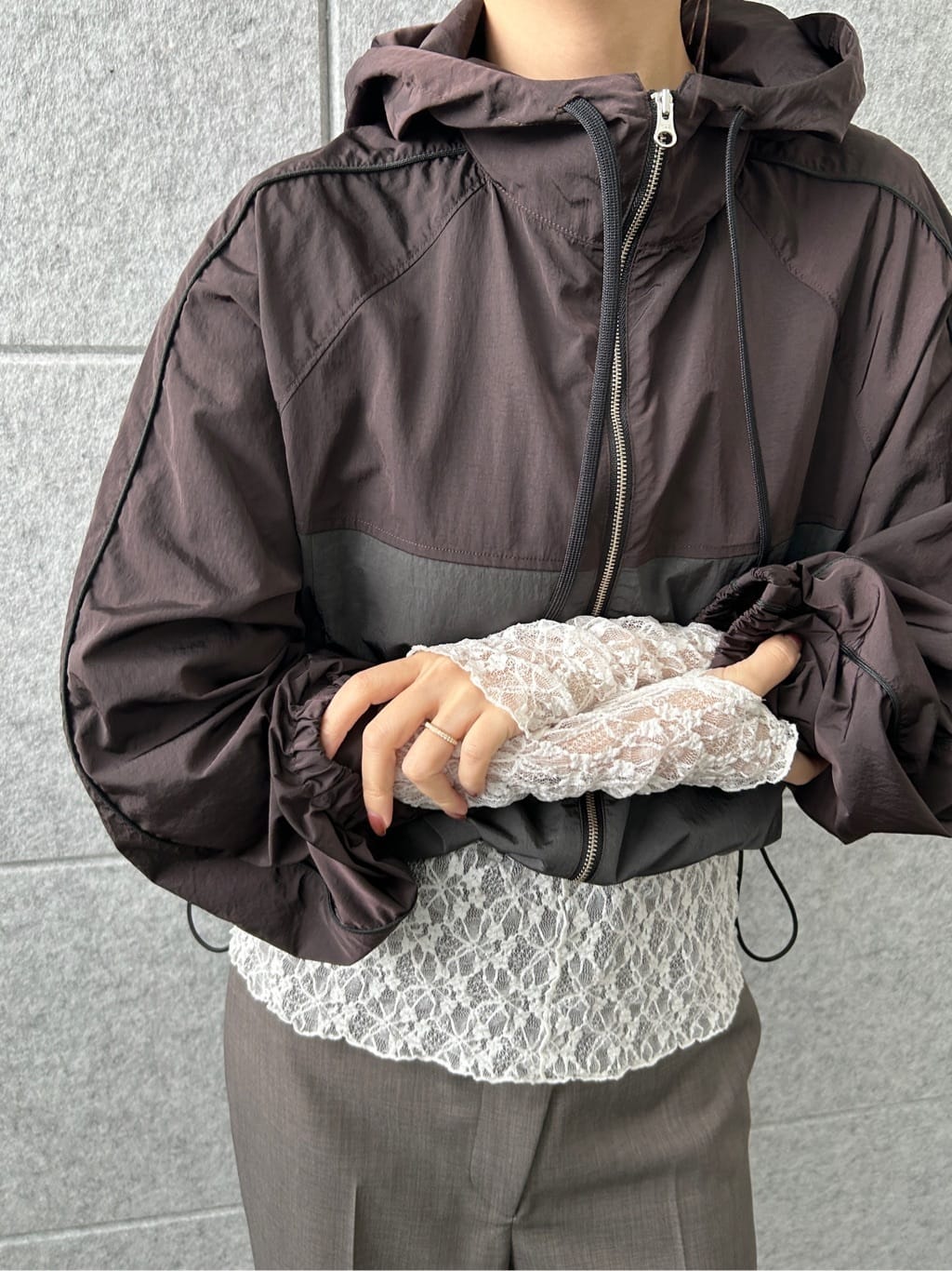 harunaさんの「CODE A｜urban light crop blouson」を使ったコーディネート