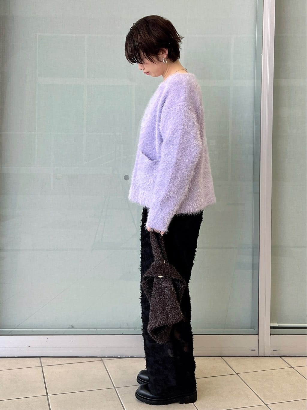 yo-koさんの「OPAQUE.CLIP｜シャギーミドルカーディガン【洗濯機OK】《6col》」を使ったコーディネート